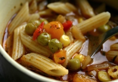 Peas and veggie soup