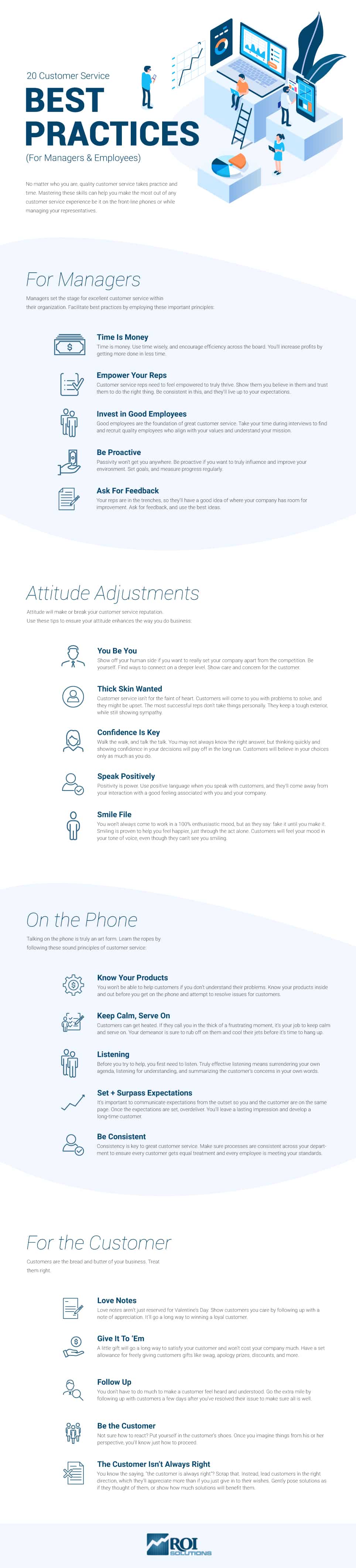 Customer service best practices inforgraphic