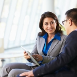 Two business people in b2b.