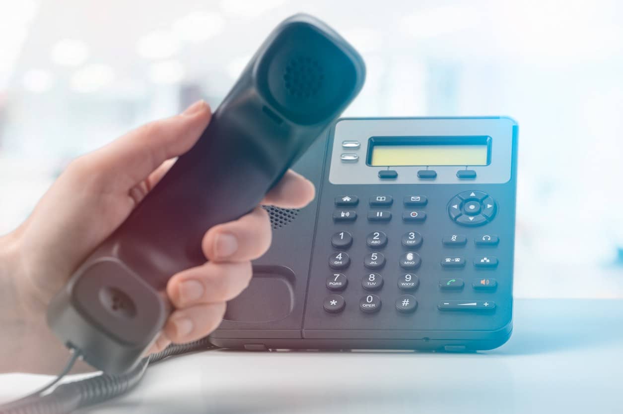 Phone from a call center