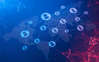 an illustration of a connected world, representing the advantages of BPO