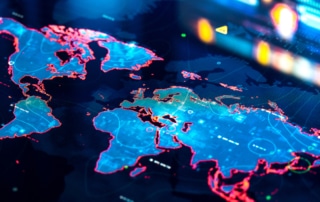 a map displaying some of the best countries for call center outsourcing
